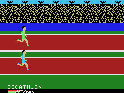 Decathlon title screen for Colecovision